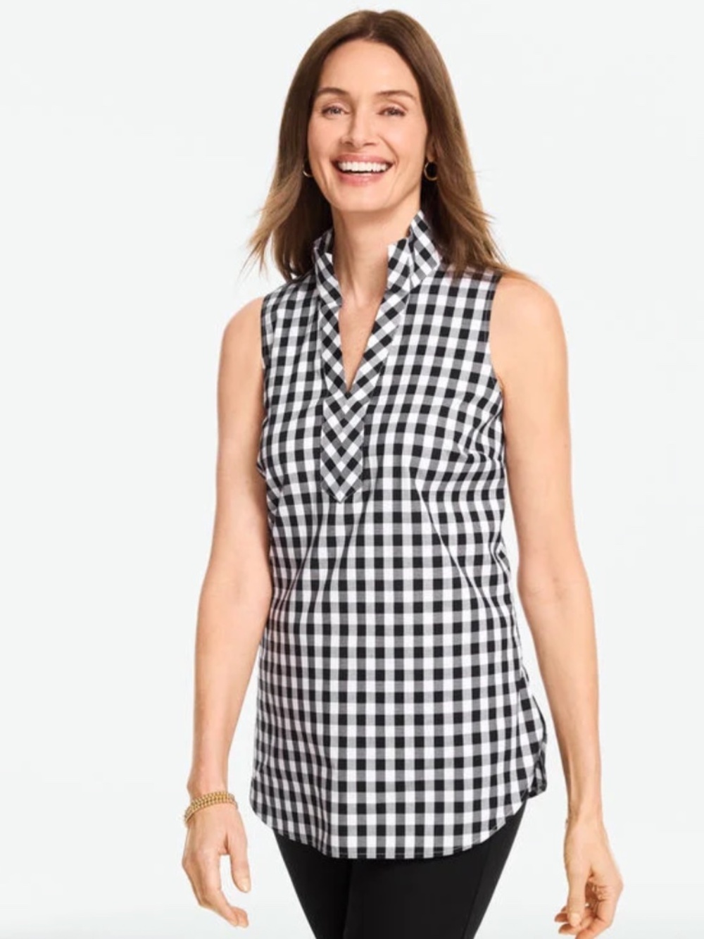 Talbots Sleeveless Non Iron Tunic Popover - NWOT